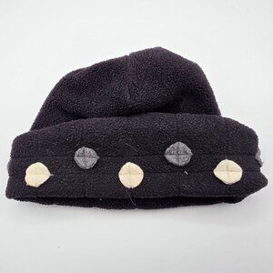 Fownes Polartec Kids One Size Black Fleece Hat Embellished Winter Beanie Warm